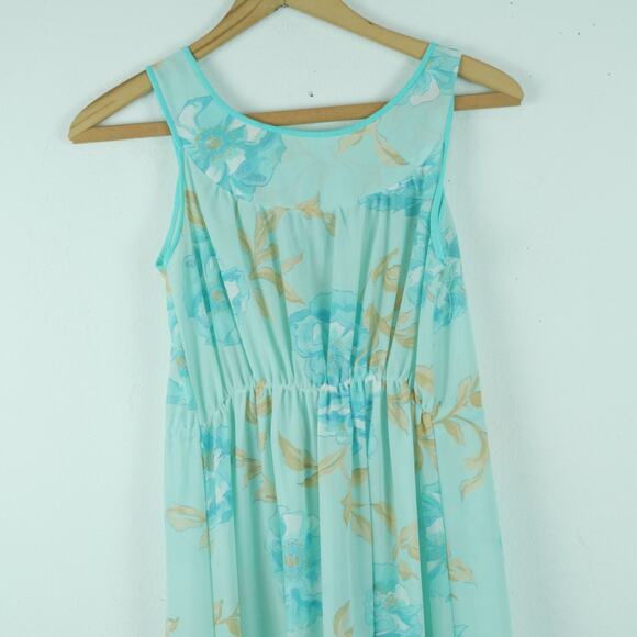 Vintage 32 XS Nightgown Pastel Blue Floral Dainty Fairy Ethereal Coquette 70s - Picture 9 of 10